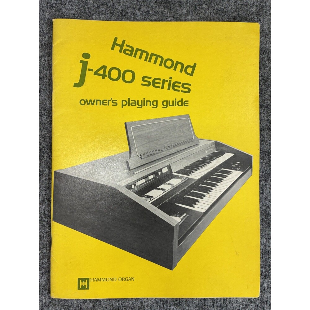 Vintage Hammond J-400 Series Organ Owner's Playing Guide Instruction Book Manual